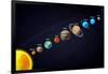 Solar System Astronomy Banner-Macrovector-Framed Art Print