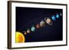 Solar System Astronomy Banner-Macrovector-Framed Art Print