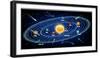 Solar System Concept Vector Realistic Illustration-SiberianArt-Framed Photographic Print