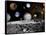 Solar System Montage of Voyager Images Photograph - Outer Space-Lantern Press-Framed Stretched Canvas