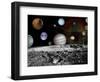 Solar System Montage of Voyager Images Photograph - Outer Space-Lantern Press-Framed Art Print