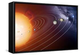 Solar System Orbits, Artwork-Detlev Van Ravenswaay-Framed Stretched Canvas