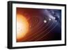 Solar System Orbits, Artwork-Detlev Van Ravenswaay-Framed Premium Photographic Print