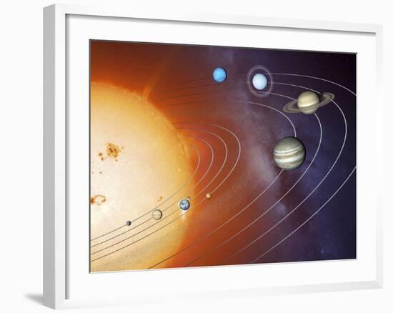 Solar System Orbits, Artwork-Detlev Van Ravenswaay-Framed Photographic Print