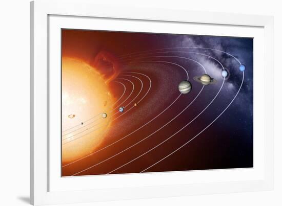 Solar System Orbits, Artwork-Detlev Van Ravenswaay-Framed Photographic Print