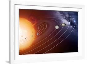 Solar System Orbits, Artwork-Detlev Van Ravenswaay-Framed Photographic Print