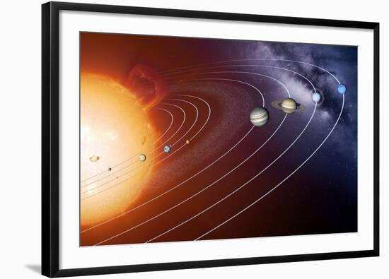 Solar System Orbits, Artwork-Detlev Van Ravenswaay-Framed Photographic Print