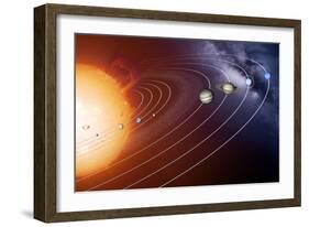 Solar System Orbits, Artwork-Detlev Van Ravenswaay-Framed Photographic Print