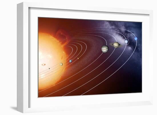 Solar System Orbits, Artwork-Detlev Van Ravenswaay-Framed Photographic Print