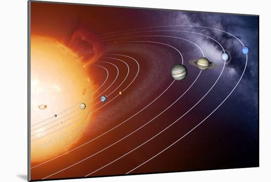 Solar System Orbits, Artwork-Detlev Van Ravenswaay-Mounted Photographic Print