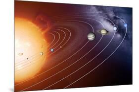 Solar System Orbits, Artwork-Detlev Van Ravenswaay-Mounted Photographic Print