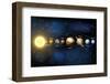 Solar System Planets Diagram-ChrisGorgio-Framed Photographic Print