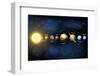 Solar System Planets Diagram-ChrisGorgio-Framed Photographic Print