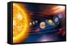 Solar System Planets-Jose Antonio-Framed Stretched Canvas