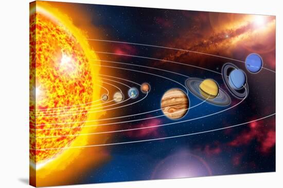 Solar System Planets-Jose Antonio-Stretched Canvas