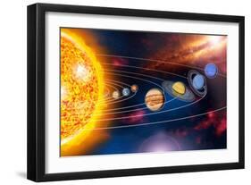 Solar System Planets-Jose Antonio-Framed Premium Photographic Print