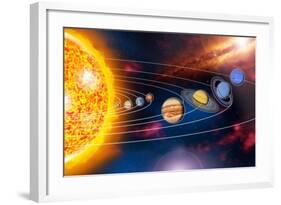 Solar System Planets-Jose Antonio-Framed Premium Photographic Print