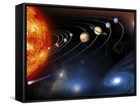 Solar System Planets-null-Framed Stretched Canvas