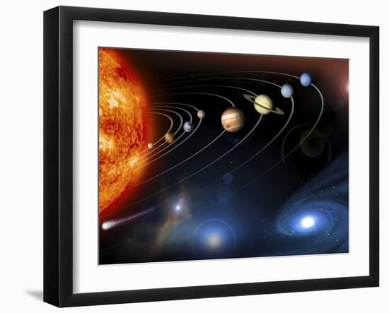 Solar System Planets-null-Framed Premium Photographic Print