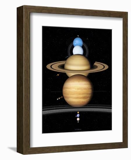 Solar System Planets-Detlev Van Ravenswaay-Framed Premium Photographic Print