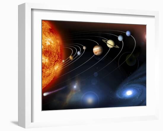 Solar System Planets-null-Framed Photographic Print