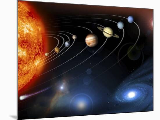 Solar System Planets-null-Mounted Photographic Print