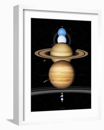 Solar System Planets-Detlev Van Ravenswaay-Framed Photographic Print