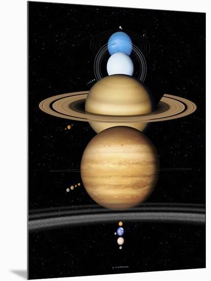 Solar System Planets-Detlev Van Ravenswaay-Mounted Photographic Print