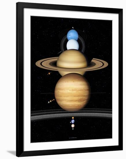 Solar System Planets-Detlev Van Ravenswaay-Framed Photographic Print