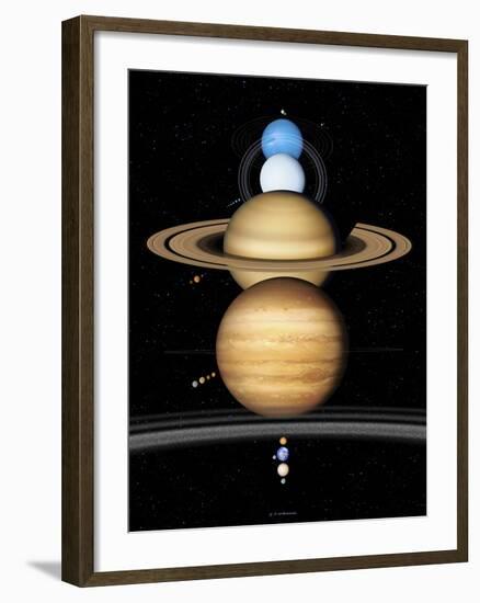 Solar System Planets-Detlev Van Ravenswaay-Framed Photographic Print