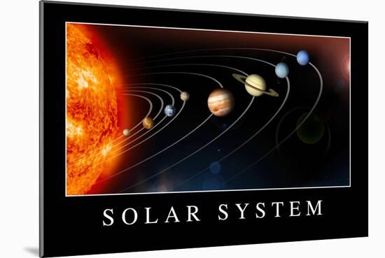 Solar System Poster-null-Mounted Art Print