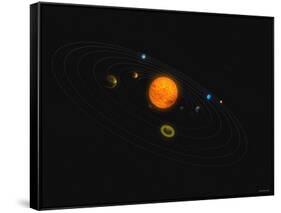 Solar System-Stocktrek Images-Framed Stretched Canvas