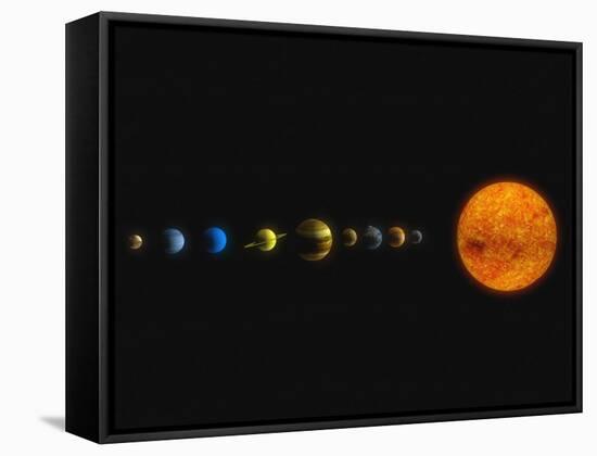 Solar System-Stocktrek Images-Framed Stretched Canvas