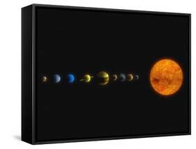 Solar System-Stocktrek Images-Framed Stretched Canvas