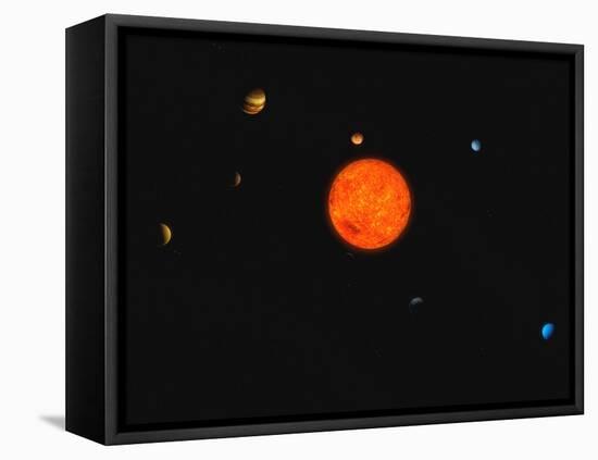 Solar System-Stocktrek Images-Framed Stretched Canvas