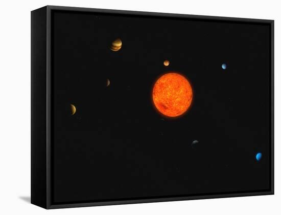 Solar System-Stocktrek Images-Framed Stretched Canvas