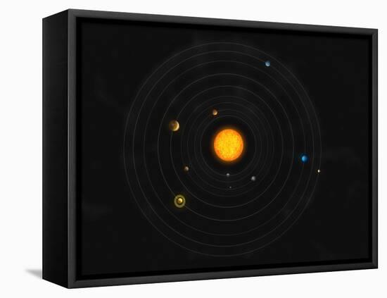 Solar System-Stocktrek Images-Framed Stretched Canvas