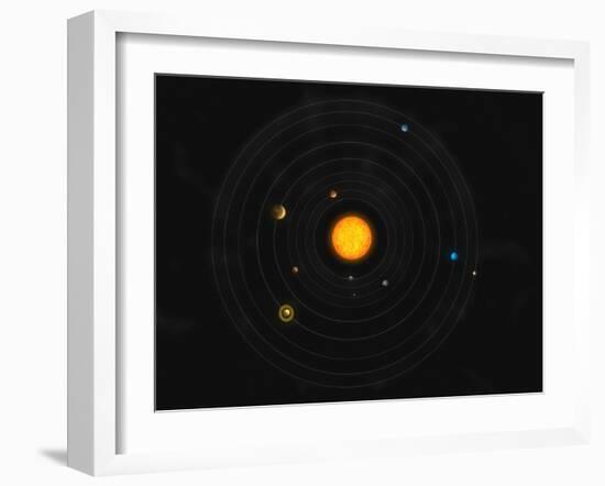 Solar System-Stocktrek Images-Framed Photographic Print