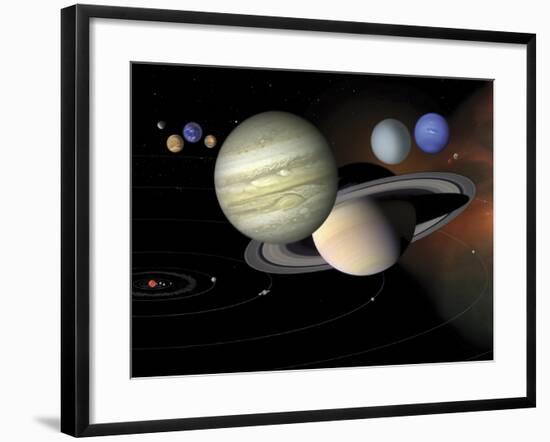 Solar System-Stocktrek Images-Framed Photographic Print