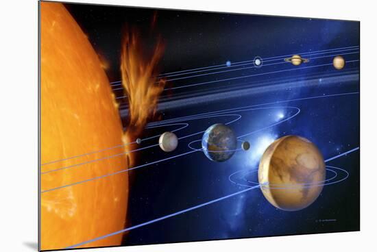 Solar System-Detlev Van Ravenswaay-Mounted Photographic Print