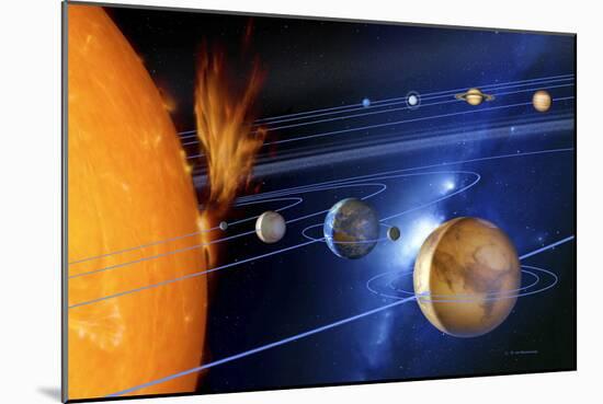 Solar System-Detlev Van Ravenswaay-Mounted Photographic Print