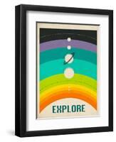 Solar System-Jazzberry Blue-Framed Art Print