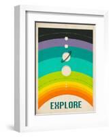 Solar System-Jazzberry Blue-Framed Art Print