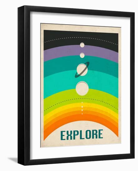 Solar System-Jazzberry Blue-Framed Art Print