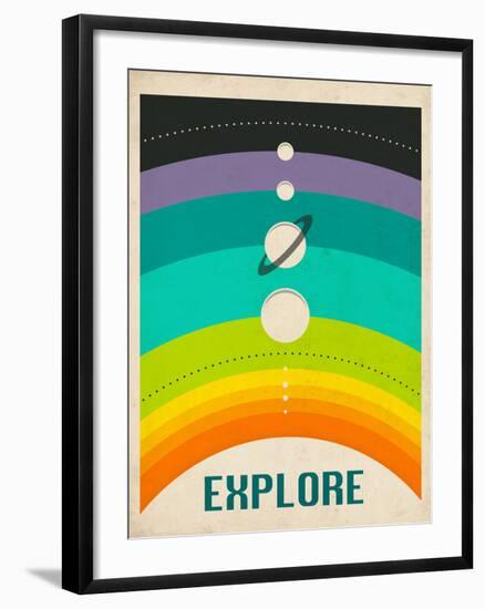 Solar System-Jazzberry Blue-Framed Art Print