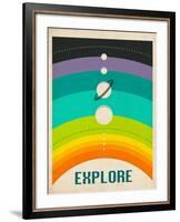 Solar System-Jazzberry Blue-Framed Art Print