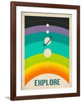 Solar System-Jazzberry Blue-Framed Art Print