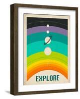 Solar System-Jazzberry Blue-Framed Art Print