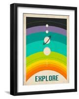 Solar System-Jazzberry Blue-Framed Art Print