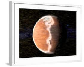 Solar Wind Stripping Atmosphere from Mars-null-Framed Photographic Print